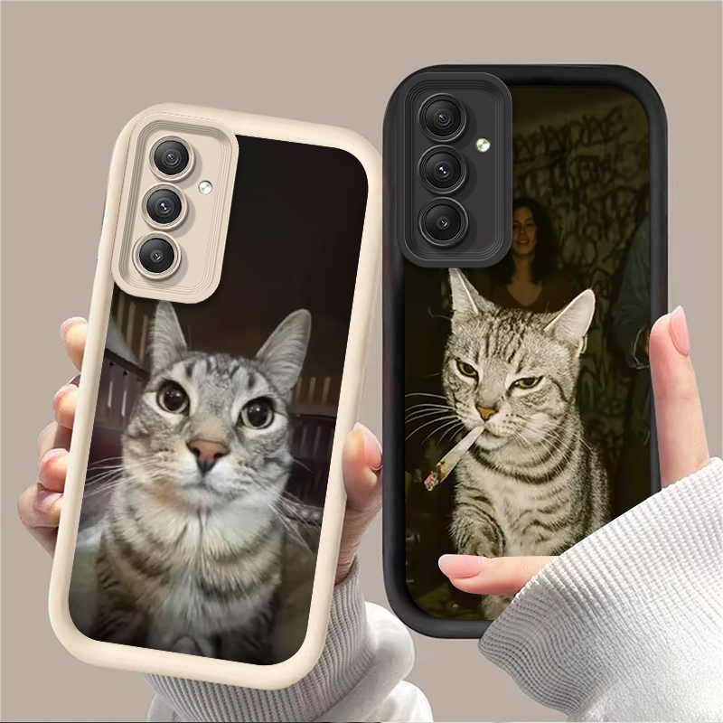 Phone Cases Trendy - Trendige Katzen-Raucher-Handyhülle für Samsung Galaxy A54