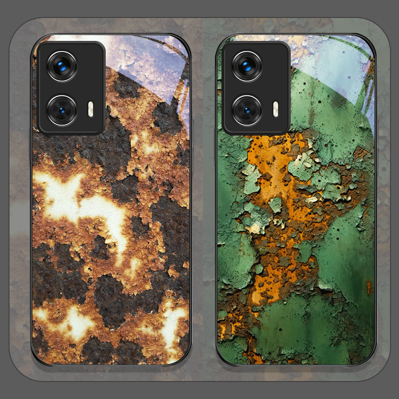 Phone Cases Metal - Kreative rostige Metalloberflächenmuster aus gehärtetem Glas
