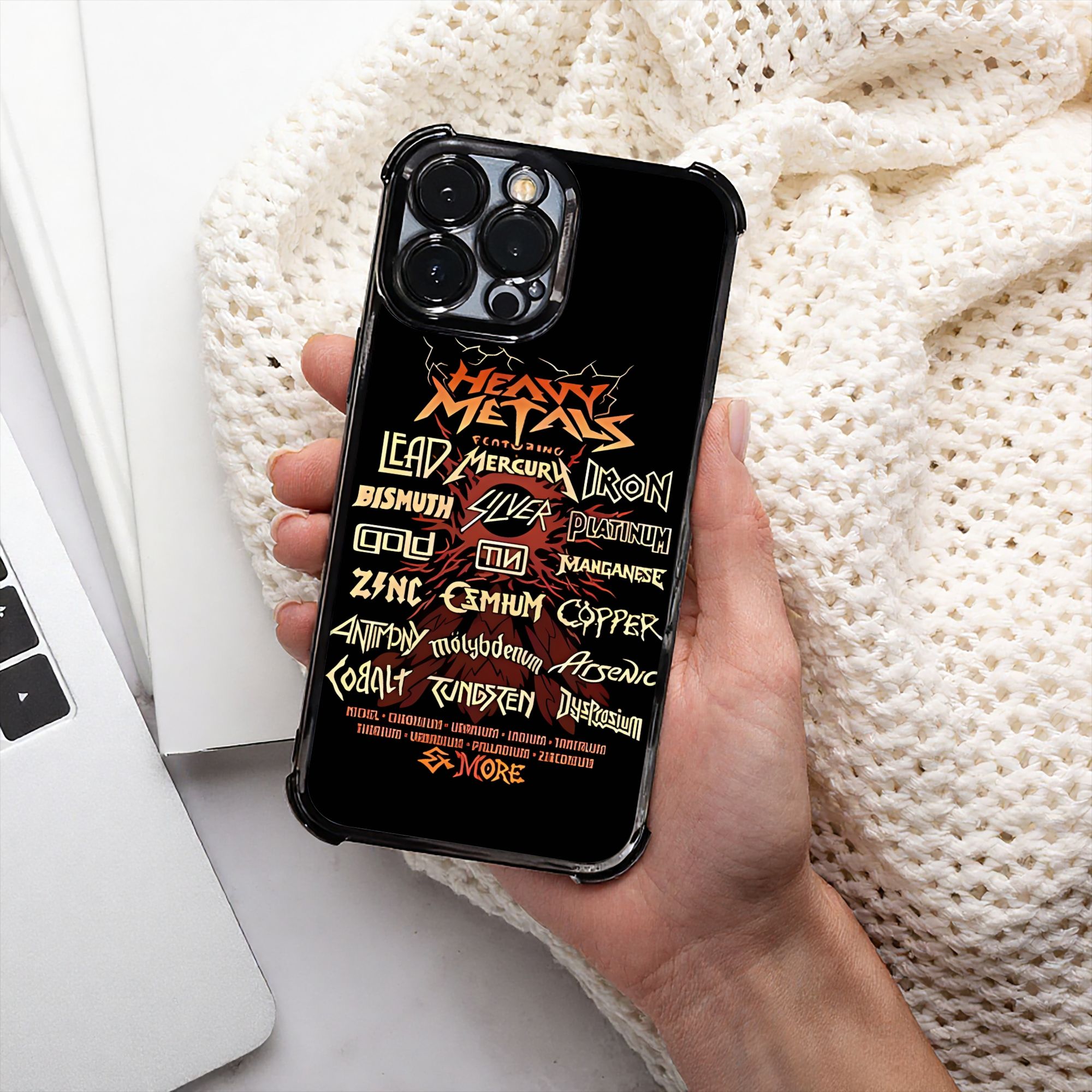 Phone Cases Metal - Parodie-Handyhülle im Heavy-Metal-Design mit Galvanisierungsprozess für