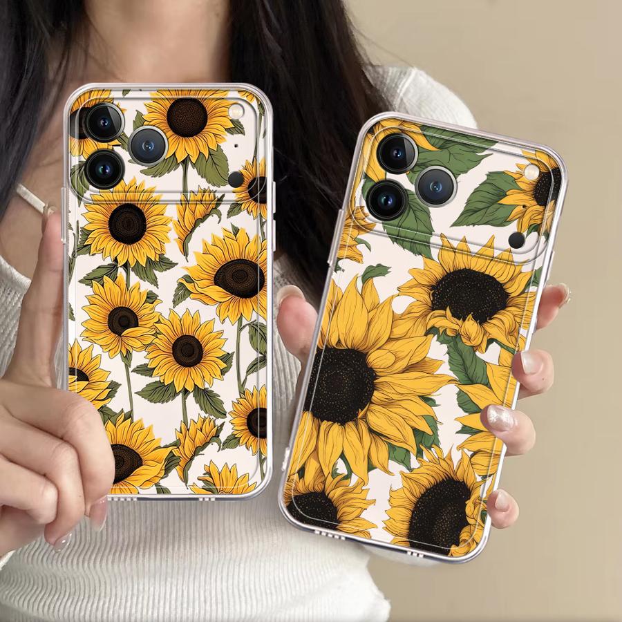 Phone Cases Iphone 15 Pro Max - Niedliche Sonnenblumenmuster-Hülle für Apple iPhone 17