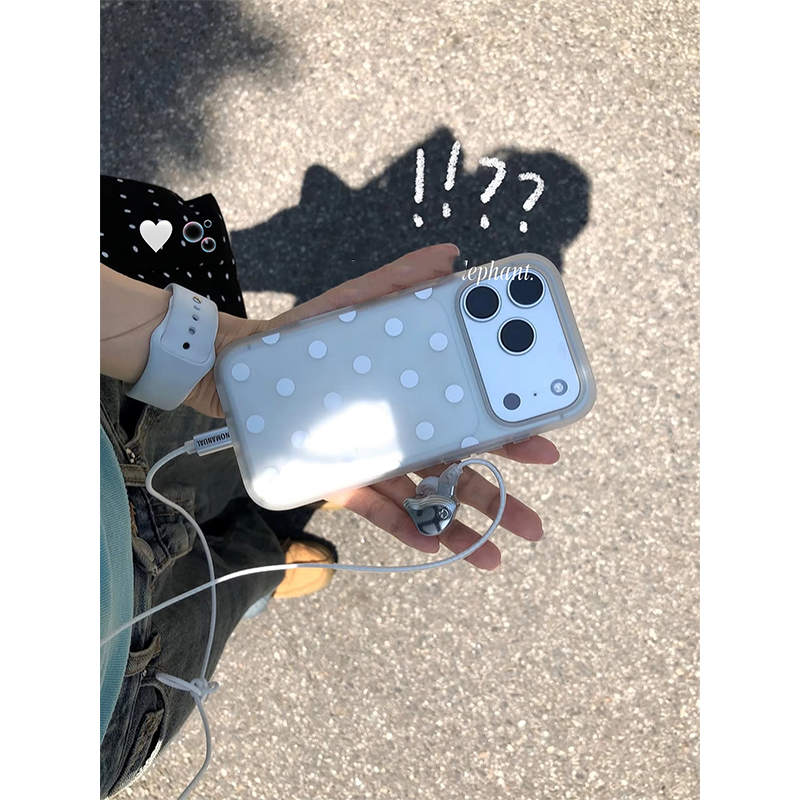 Phone Cases Unique - Einfache Engel-Handyhülle mit weißen Punkten, durchsichtig