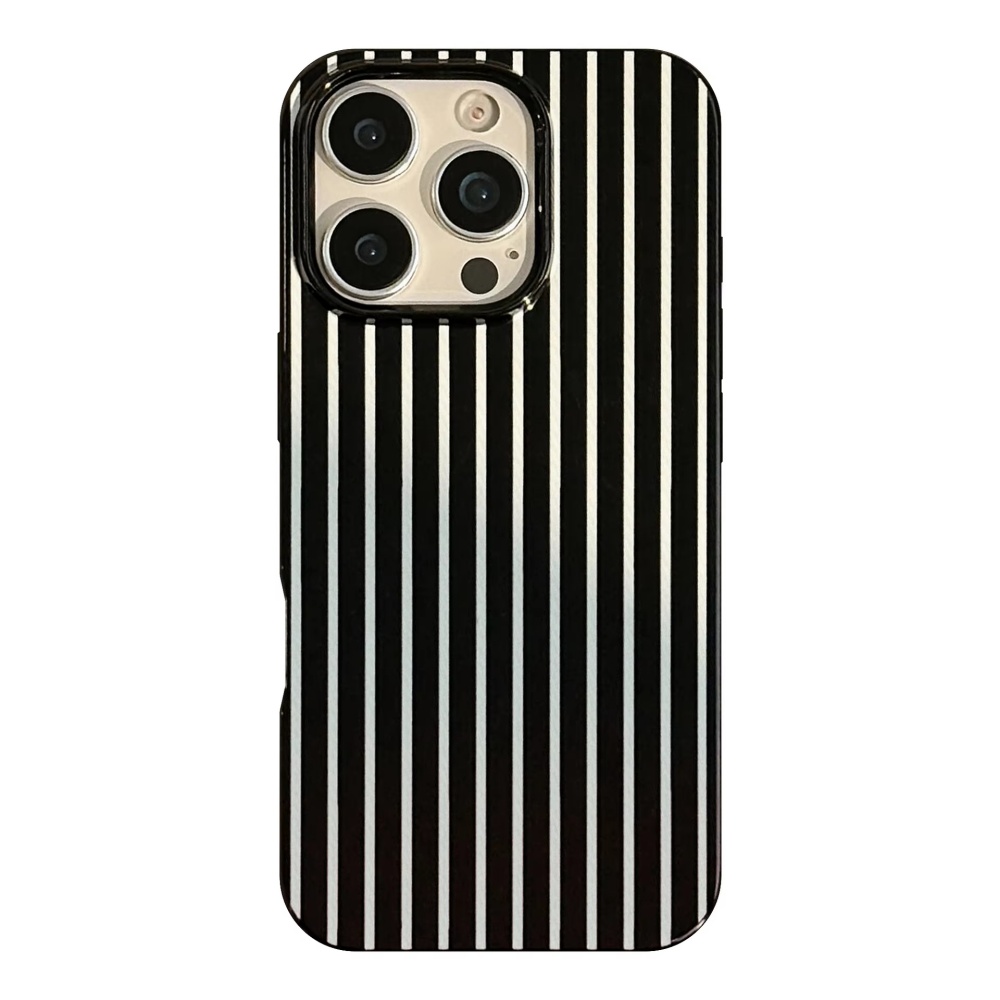 Phone Cases Unique - Schwarz-weiße vertikale Streifen-Handyhülle für iPhone 17