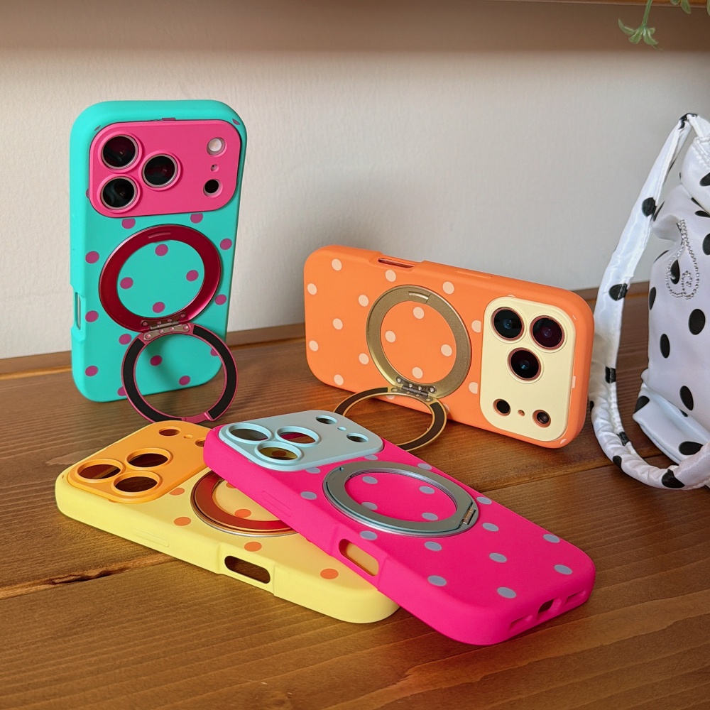 Phone Cases Hard - INS Polka Dot Magnetic 360 °