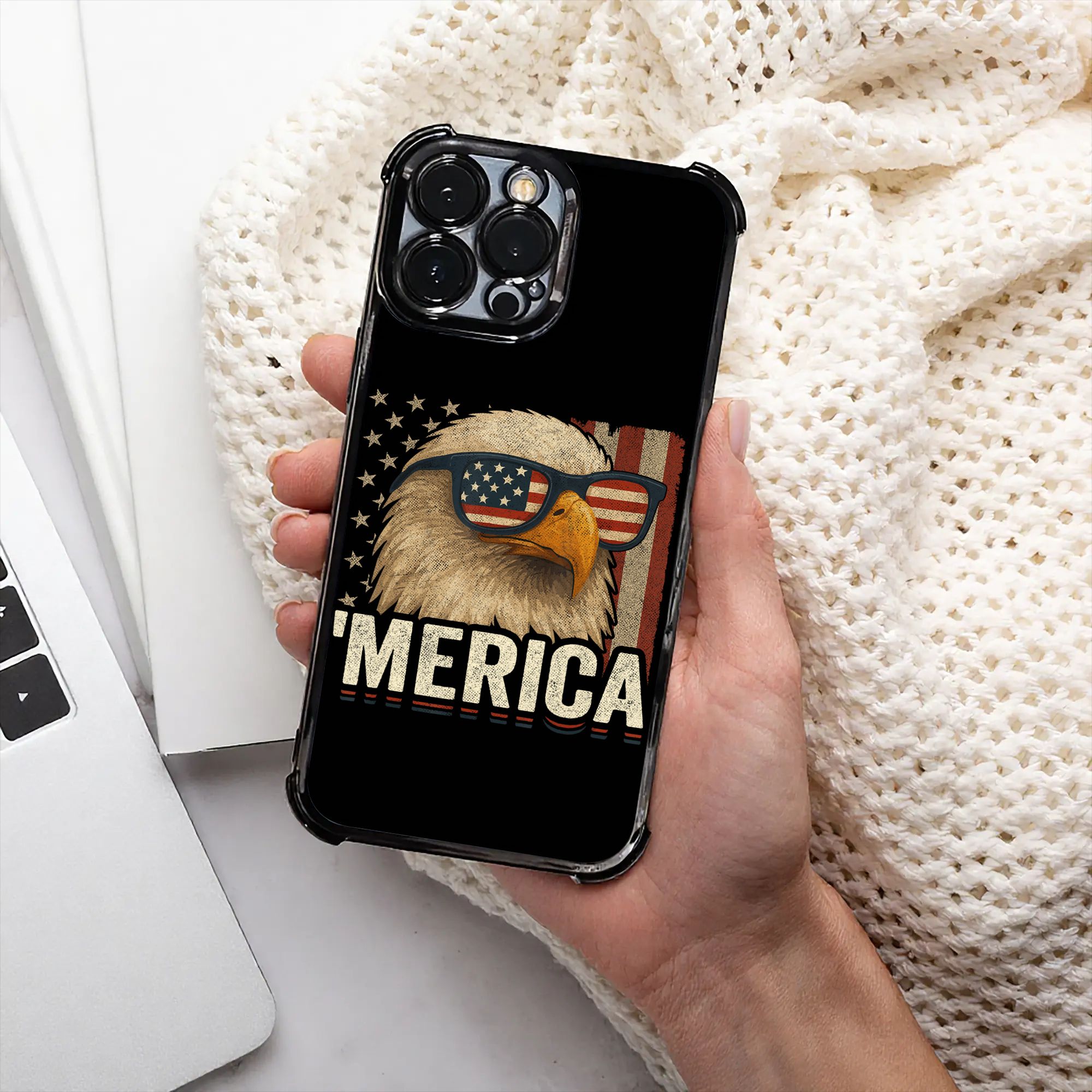 Phone Cases Usa - Amerikanische Flagge Patriotischer Weißkopfseeadler Juli USA