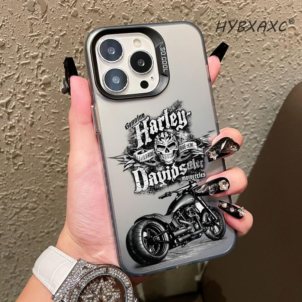 Phone Cases Trendy - HYBXAXC Gothic H-Harley Totenkopf Motorrad Design