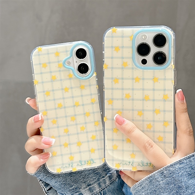Phone Cases Yellow - Gelbe Stern-Karomuster Handyhülle für iPhone 17