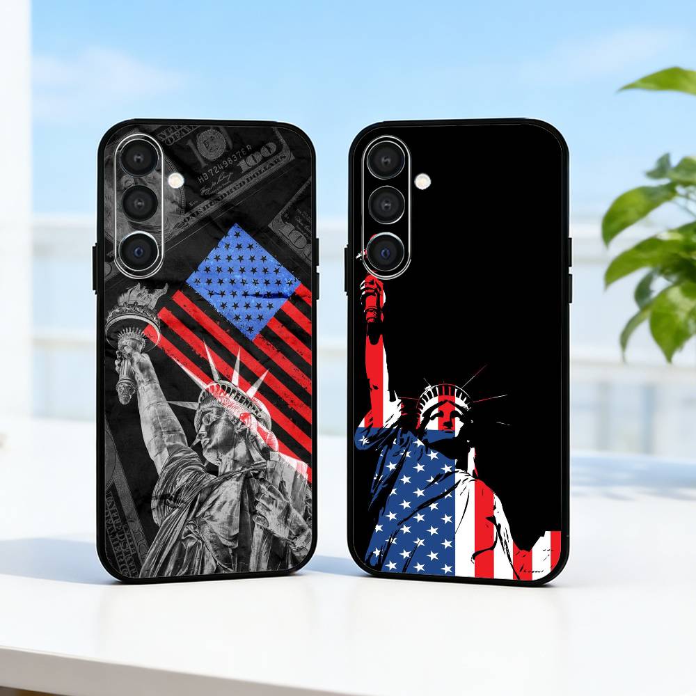 Phone Cases Usa - Statue L-Liberty America USA Flag Handyhülle