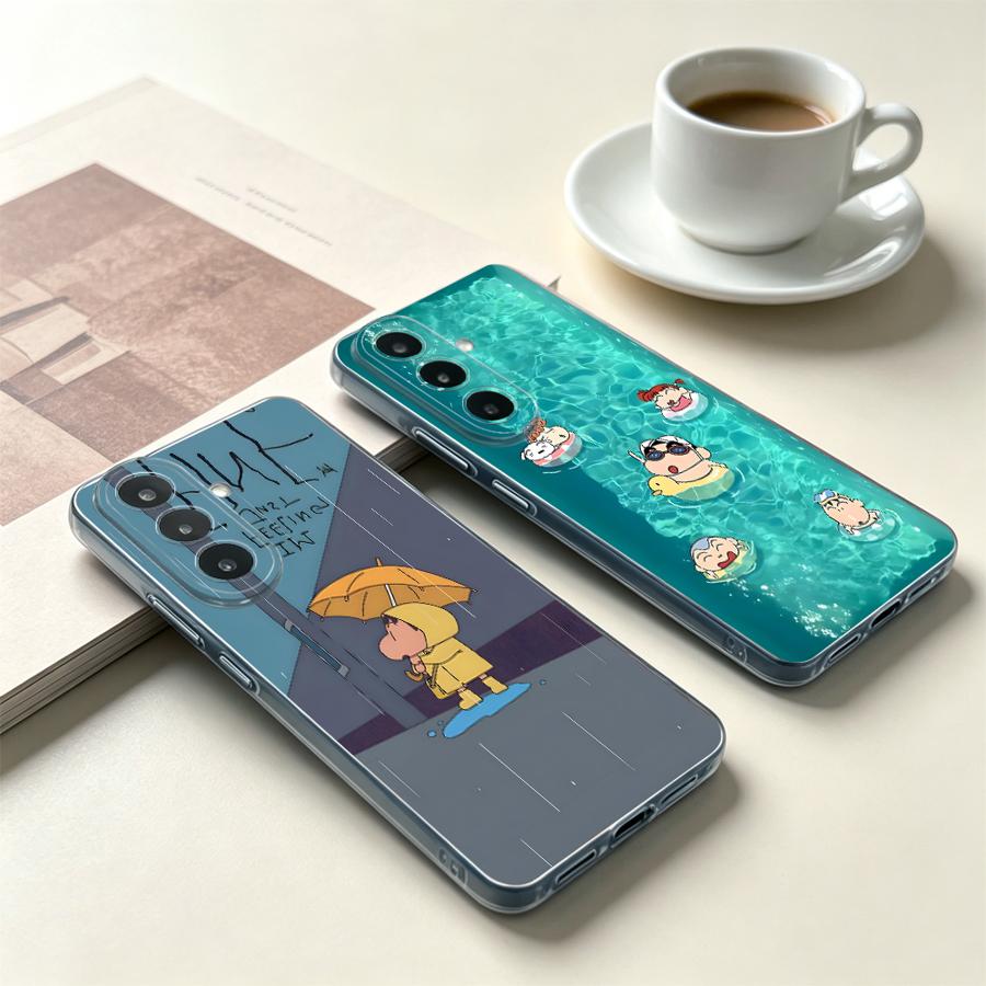 Phone Cases Yellow - Gelber Regenschirm-Jungen Handyhülle für Samsung Galaxy