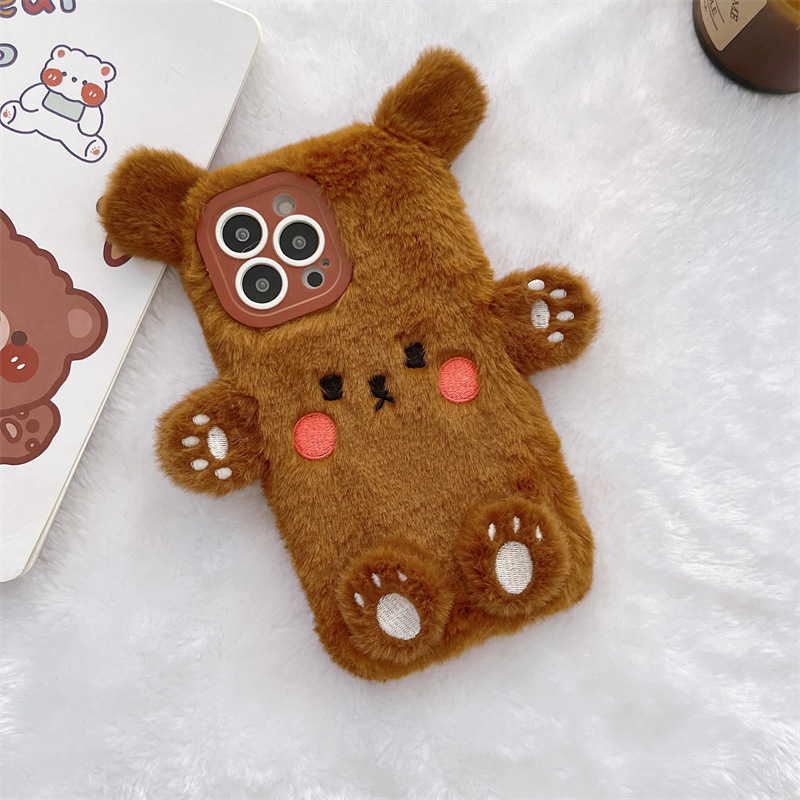 Koreanische 3D Cartoon Bär Fla – Phone Cases Iphone 15 Pro Max Bewertung und Preis