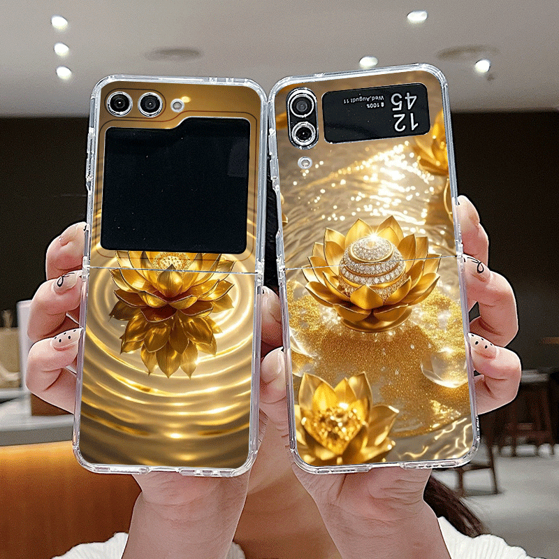 Kreative goldene Lotusblumenmu – Phone Cases Z Fold 6 Bewertung und Preis
