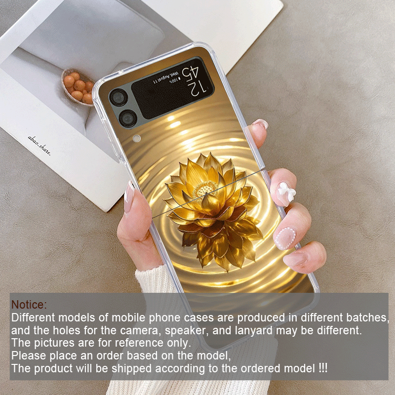 Kreative goldene Lotusblumenmu – Phone Cases Z Fold 6 Bewertung und Preis