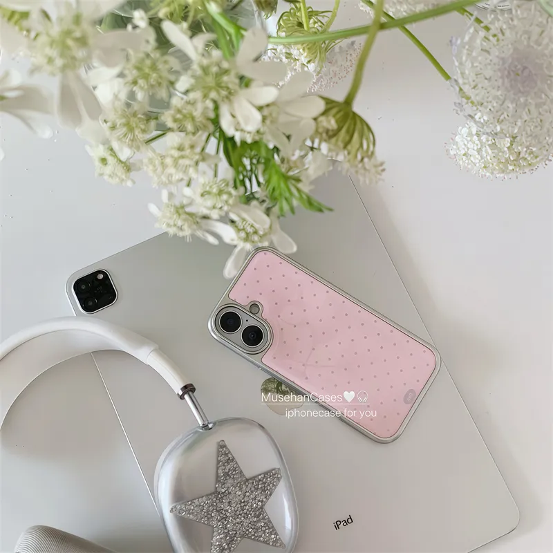 Koreanische Ins Creme Rosa Pol – Phone Cases Trendy Bewertung und Preis