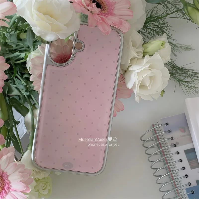 Koreanische Ins Creme Rosa Pol – Phone Cases Trendy Bewertung und Preis