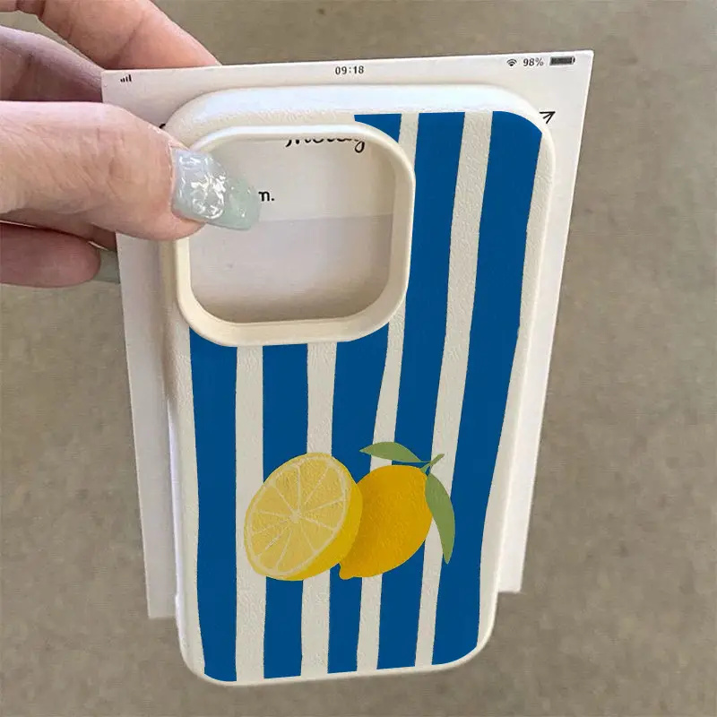 Gelbe zitronenblaue Streifenmu – Phone Cases Yellow Bewertung und Preis