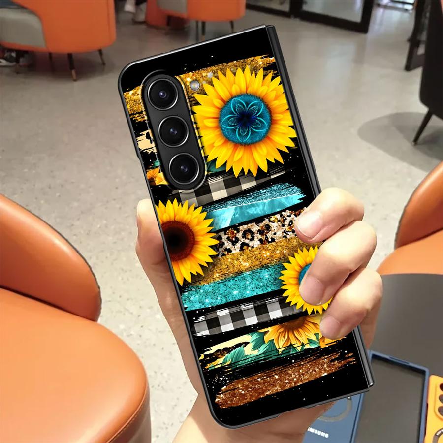 Zebra gestreifte Sonnenblumen- – Phone Cases Z Fold 6 Bewertung und Preis