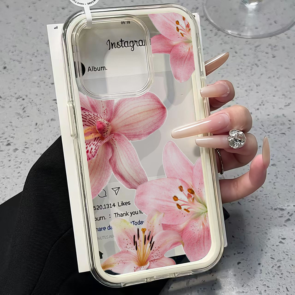 Rosa Lilien-Blumen Transparent – Phone Cases Unique Bewertung und Preis