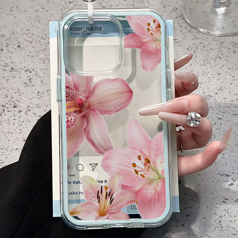 Rosa Lilien-Blumen Transparent – Phone Cases Unique Bewertung und Preis