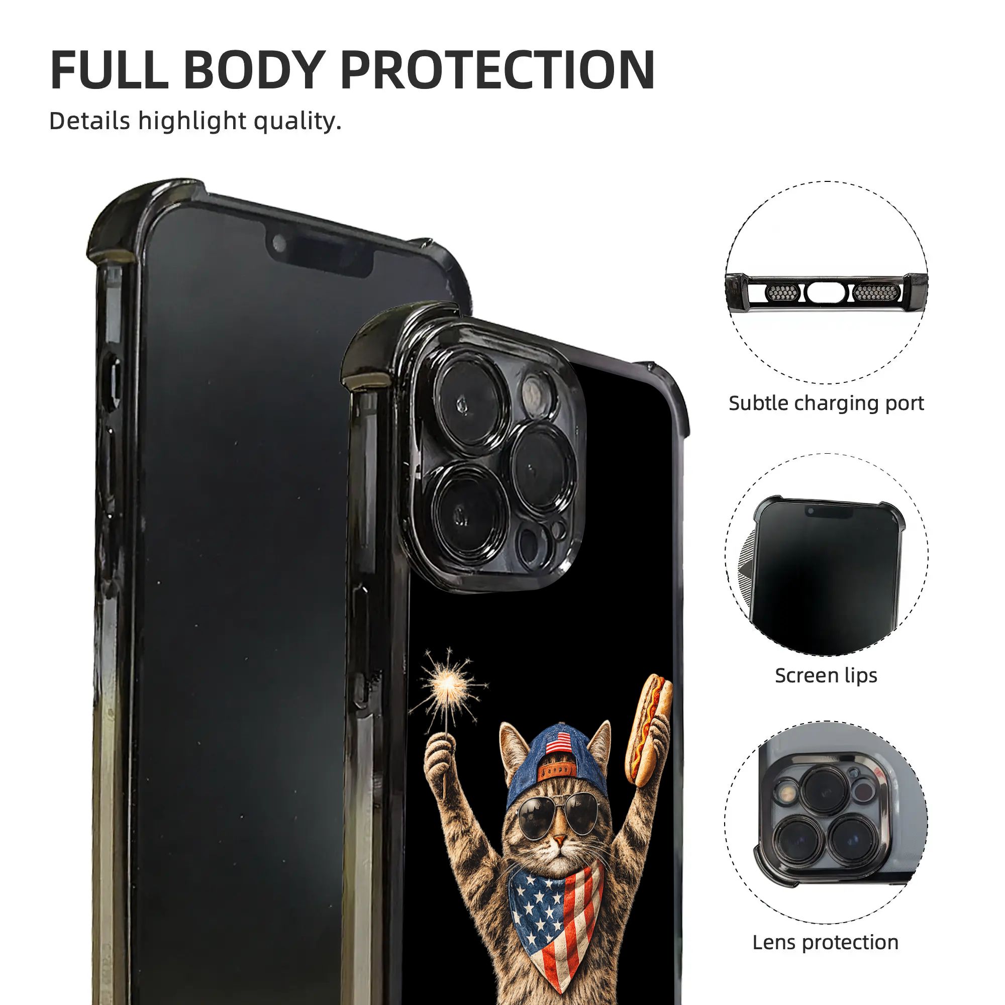 Niedliche Amerika-Katze Feuerw – Phone Cases Usa Bewertung und Preis