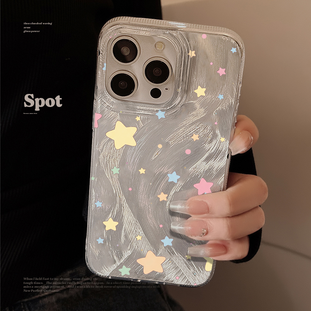 Bunte Macaron-Sterne Federgarn – Phone Cases Hard Bewertung und Preis